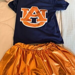 Girls Auburn Set-Sequin Top & Metallic Skort